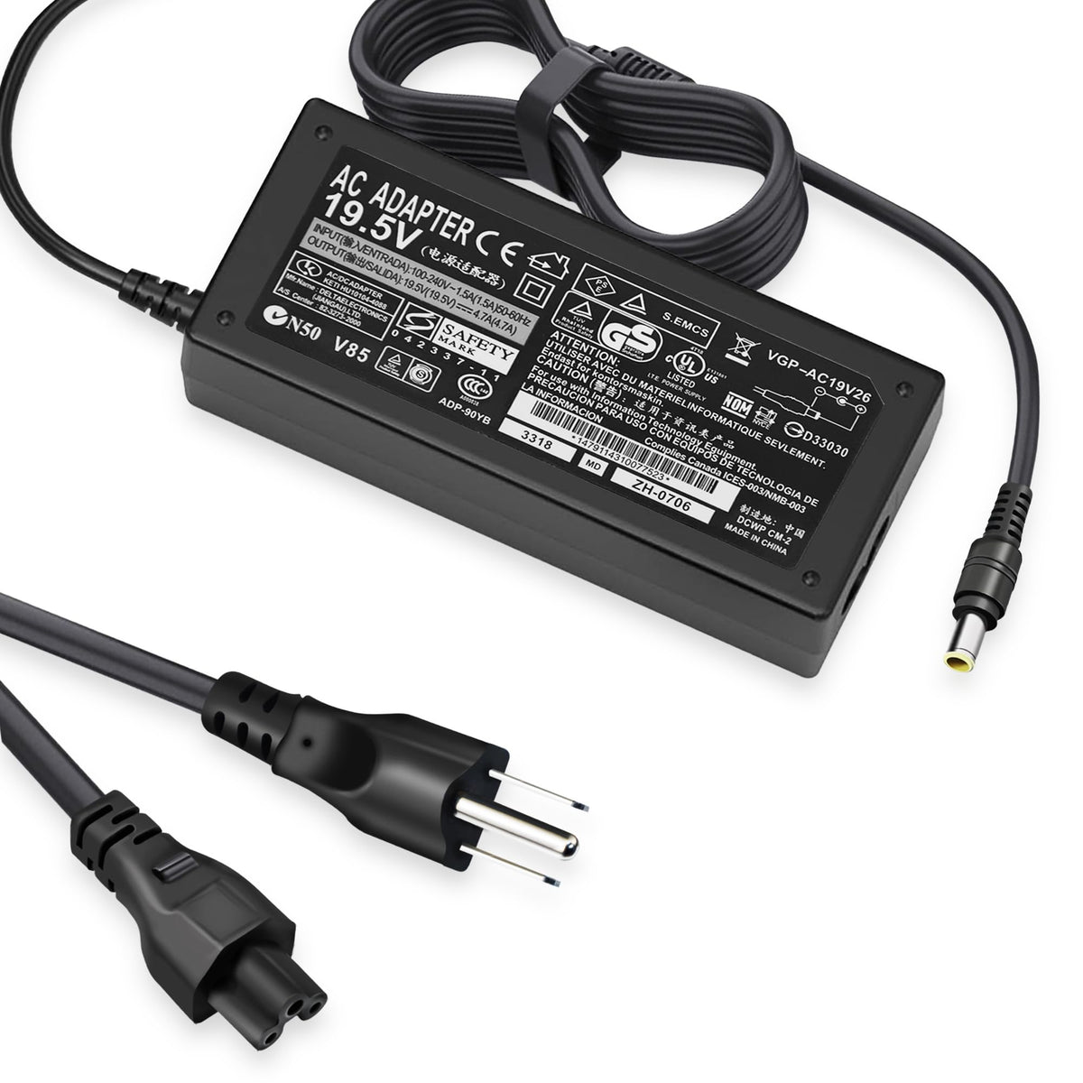 FNKTQL power cord plug end for Sony Bravia TV ensuring a secure connection
