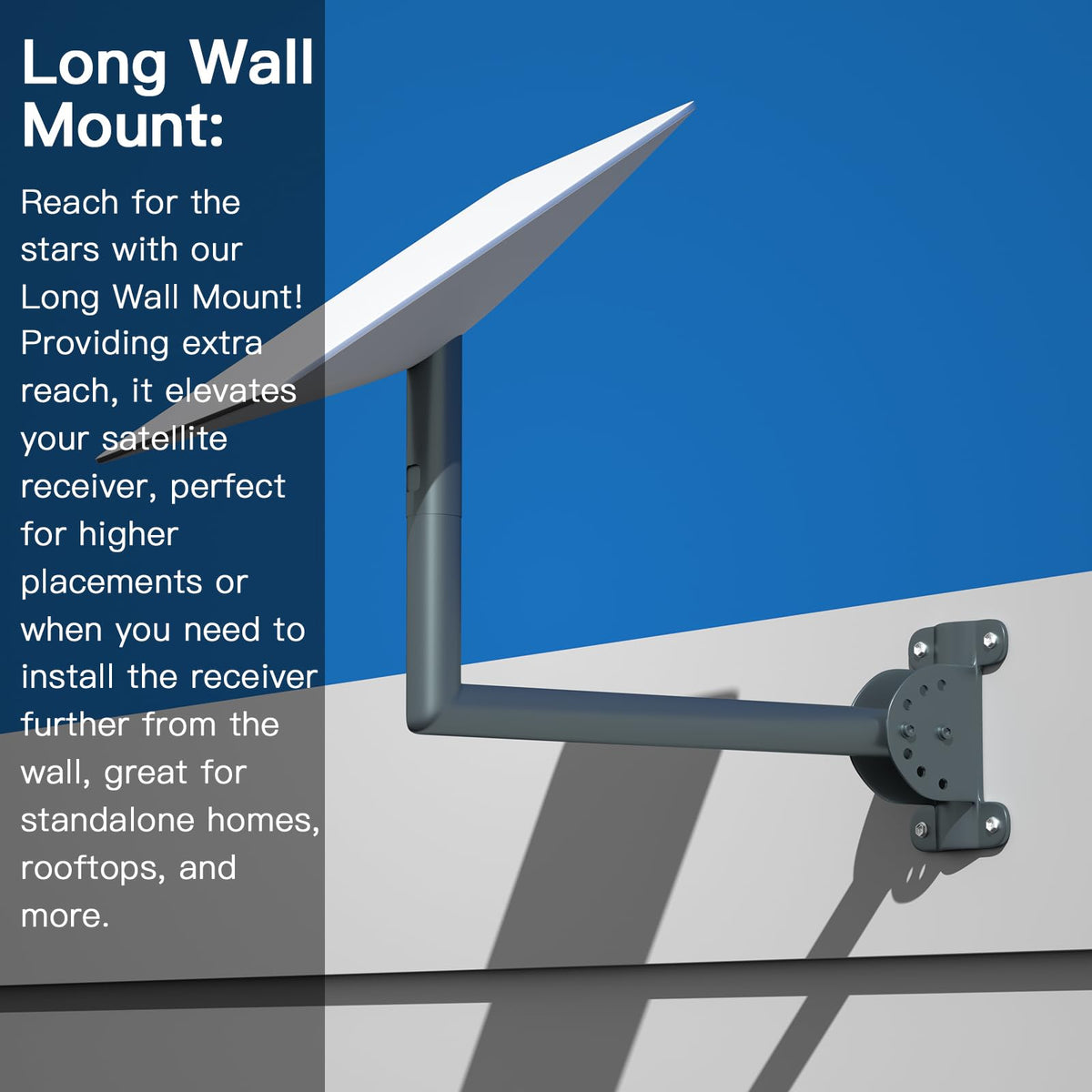 Foboull Starlink Long Wall Mount angle adjustment highlights 180-degree range