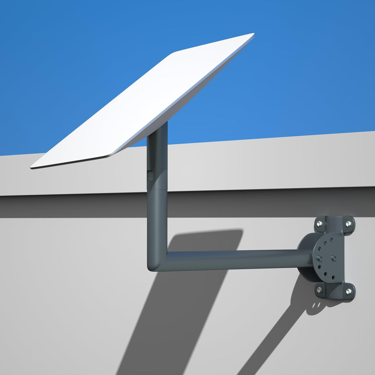 Foboull Starlink Long Wall Mount side view shows robust steel construction for outdoor use