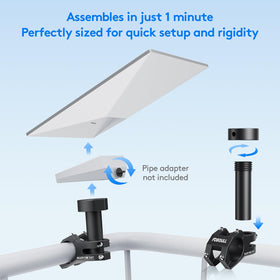 Foboull anti-slip pads and sturdy clamp prevent slips
