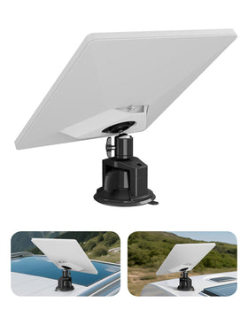 Foboull Starlink Mini suction cup mount showing strong car mounting grip.