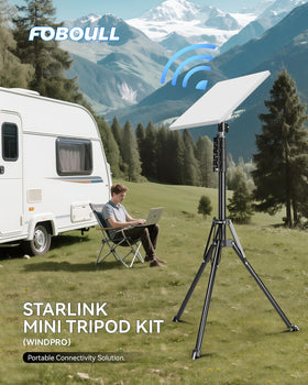 Foboull compact folded tripod packed into backpack for easy transport