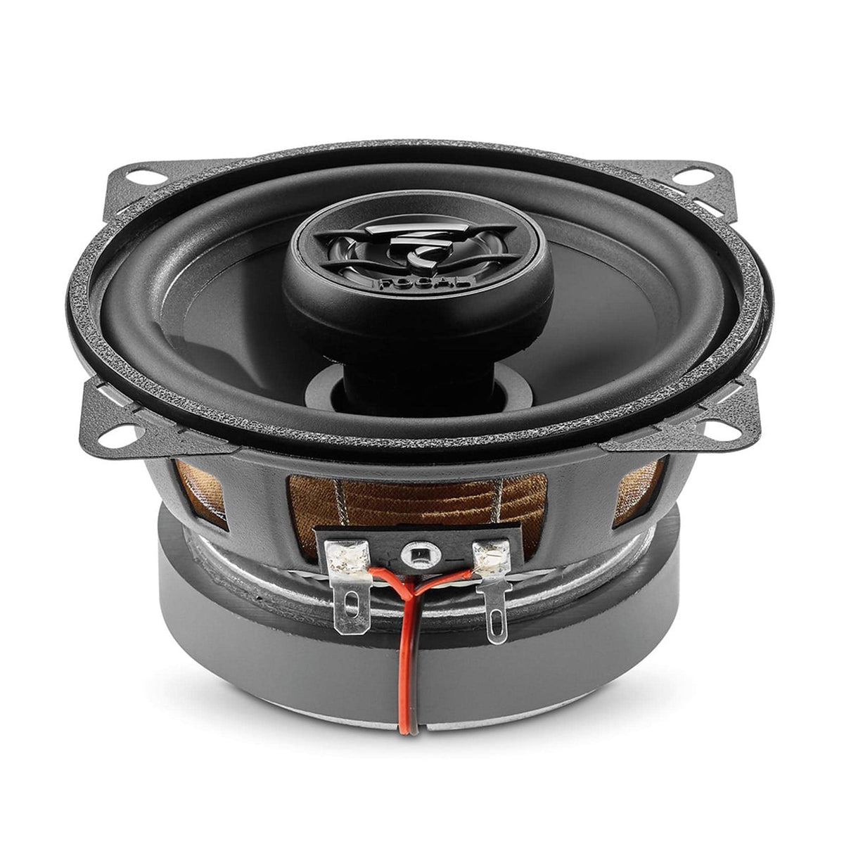 Focal ACX100 Auditor EVO side view showing compact 4inch coaxial design for flexible fit