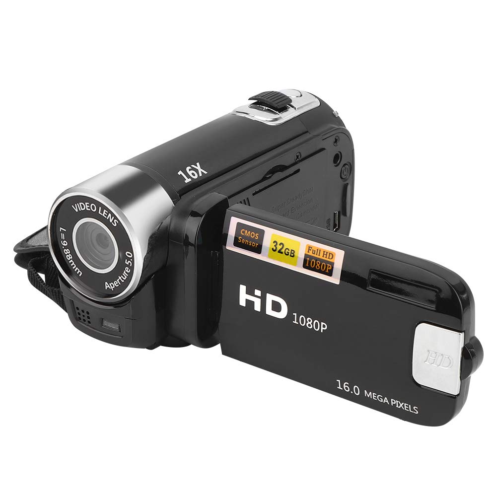 Focket 16X zoom camcorder front view for close-ups and vlogging