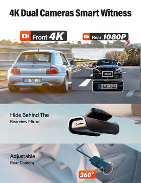 FocuWay 1080p rear camera capturing license plate details for review