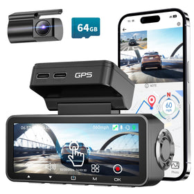 FOCUWAY D4-Duo front camera captures 4K footage for clear road details.