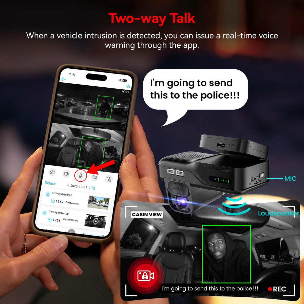 FocuWay L7 OBD power cable enables easy 24/7 parking mode