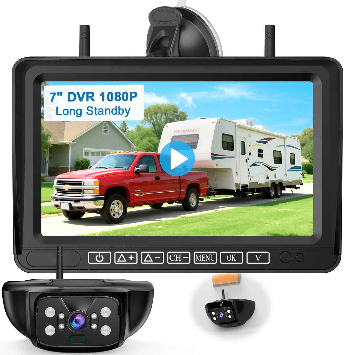 Fodkh easy-install backup camera for RV with 7-inch monitor; simple setup for confident parking.