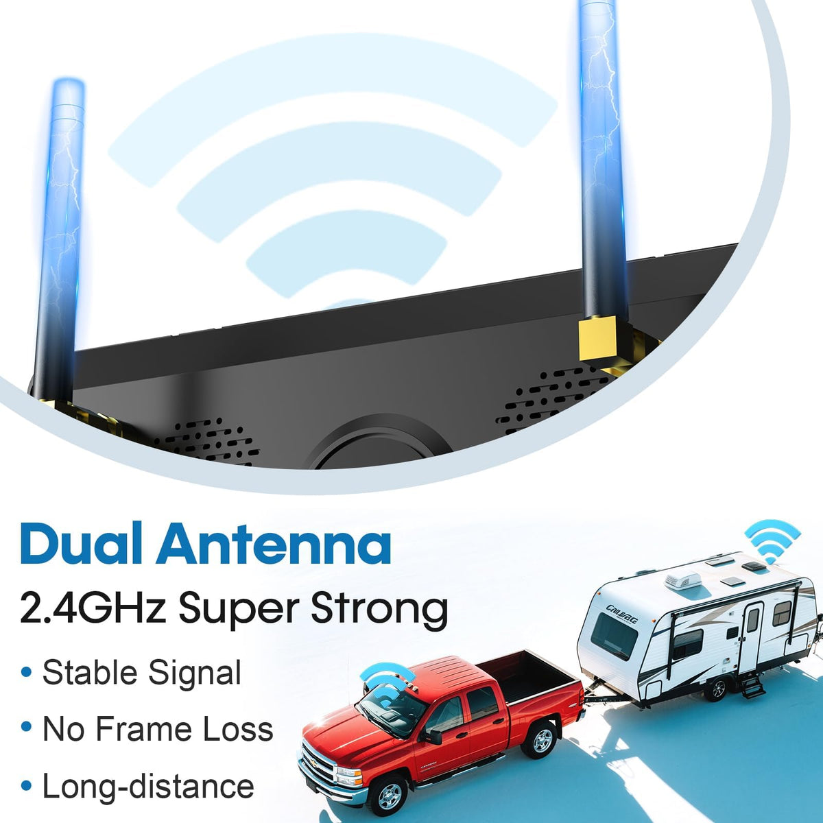 Fodkh night vision backup camera helps safe reversing in low light for RVs.