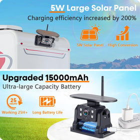Fodkh solar panel charges the system for extended off-grid use.