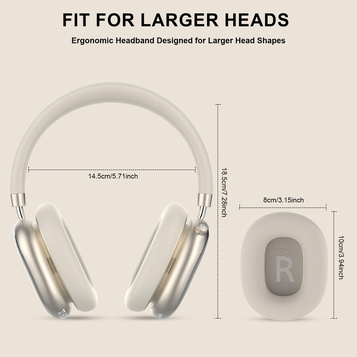 Memory foam ear cushions of NC95 offering all-day comfort