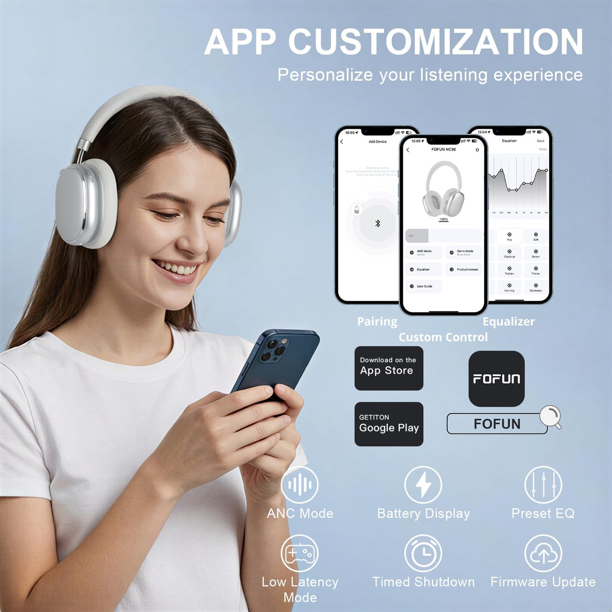 FOFUN NC95 Bluetooth 6.0 with stable multipoint connections