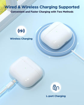 Fogud AirPods 3rd Gen case bluetooth sync button facilitates quick pairing.