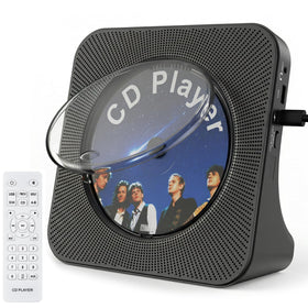 Fohil front view showing vertical CD player and speakers for clear home audio