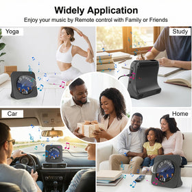 Fohil size comparison with book showing compact footprint and portability