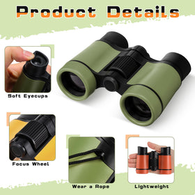 Foilswirl folding mini binoculars compact design fits small backpacks