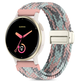 Folavii 20mm magnetic braided nylon band with quick-release for Garmin watches—easy switch.