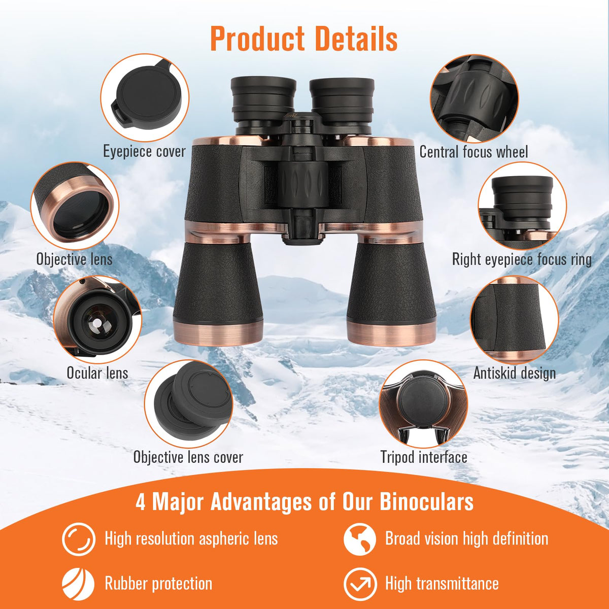 FoliumpX 20x50 binoculars as travel companion with bright, close views on the go.