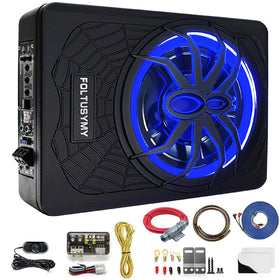 FOLTUSYMY 1200W under-seat subwoofer front view boosts car bass depth