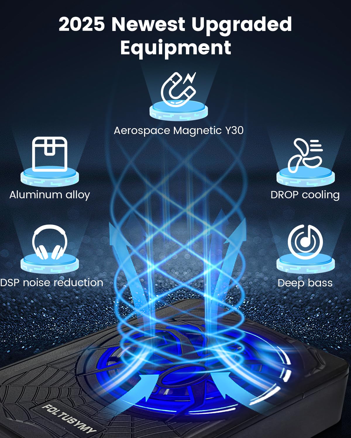 FOLTUSYMY blue LED light ring adds ambient car aesthetics
