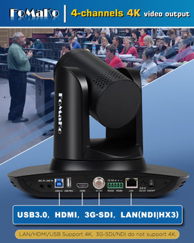 FoMaKo K30NS 30x zoom with smooth pan-tilt for dynamic shots.