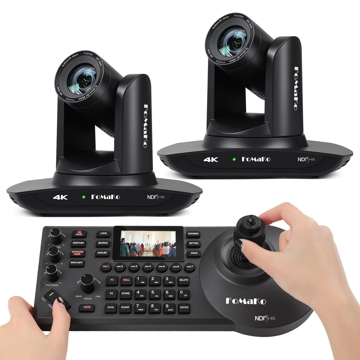 FoMaKo 4K PTZ camera front view delivers crisp footage for live worship