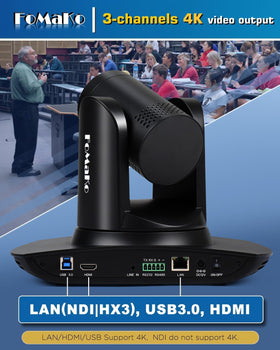 FoMaKo AI auto-tracking interface highlighting hands-free following of speakers