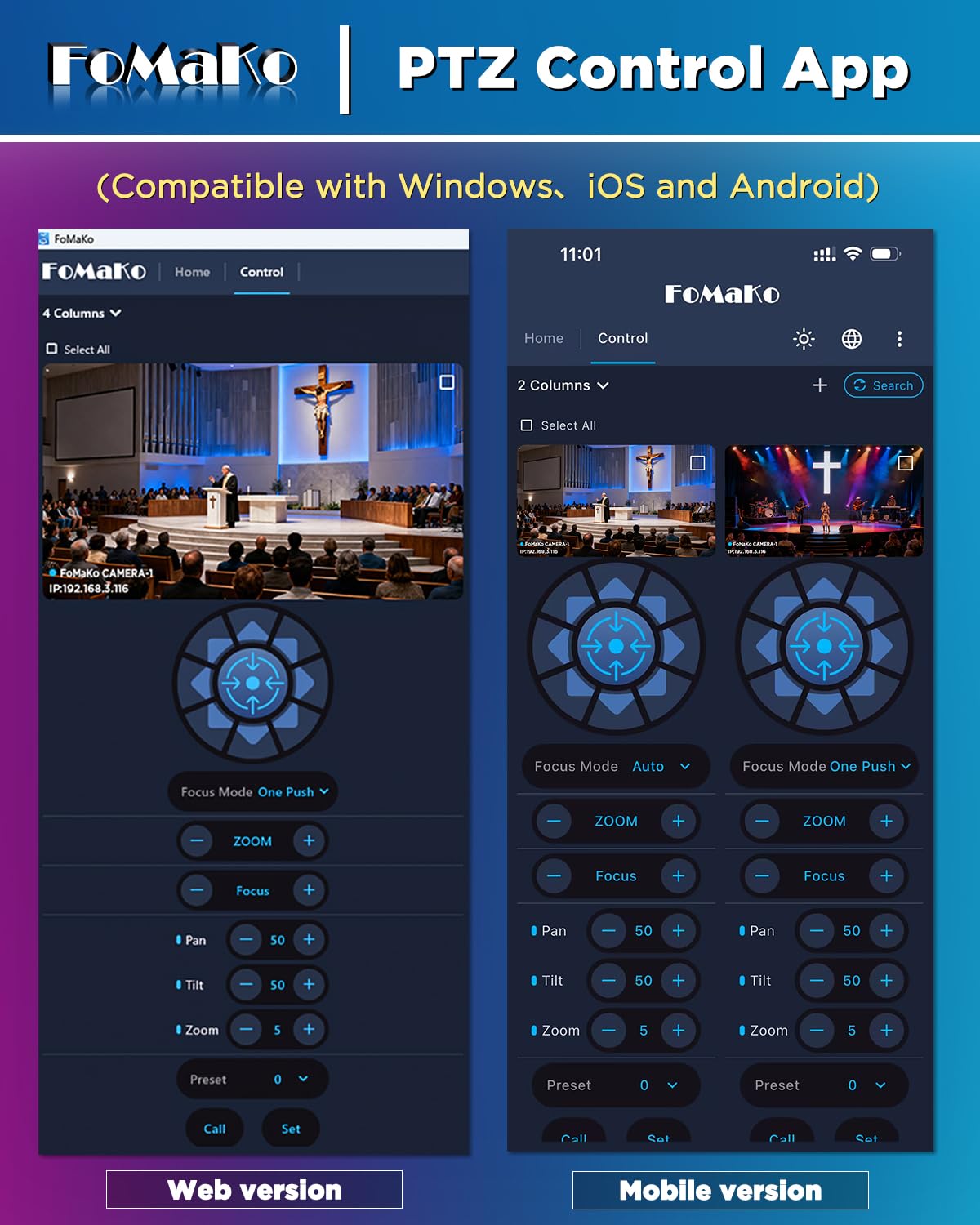 FoMaKo K30NS compatible with major streaming software and outputs for flexible workflows.