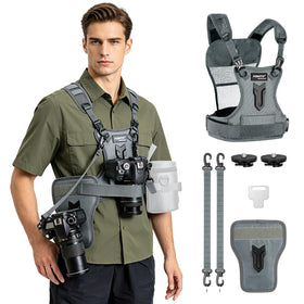 FOMITO front view of harness shows secure carry and quick access