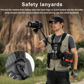 FOMITO padded shoulder strap reduces pressure for long shoots