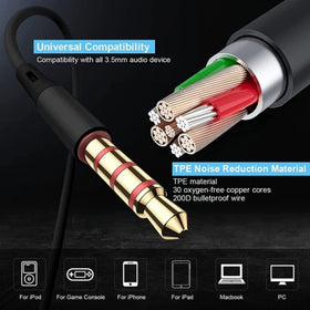 Fonus Hi-Fi earphones 10mm neodymium drivers deliver clear, balanced tones