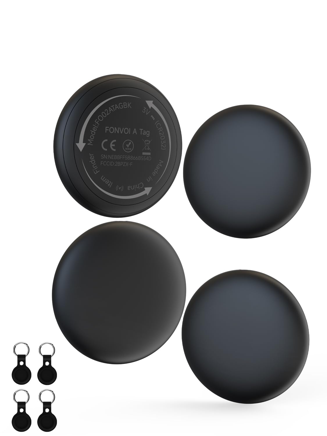 FONVOi A Tag 4-pack with four trackers for multi-item tracking.