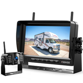 Fookoo 7-inch monitor front view showing clear HD display and easy controls benefit visibility