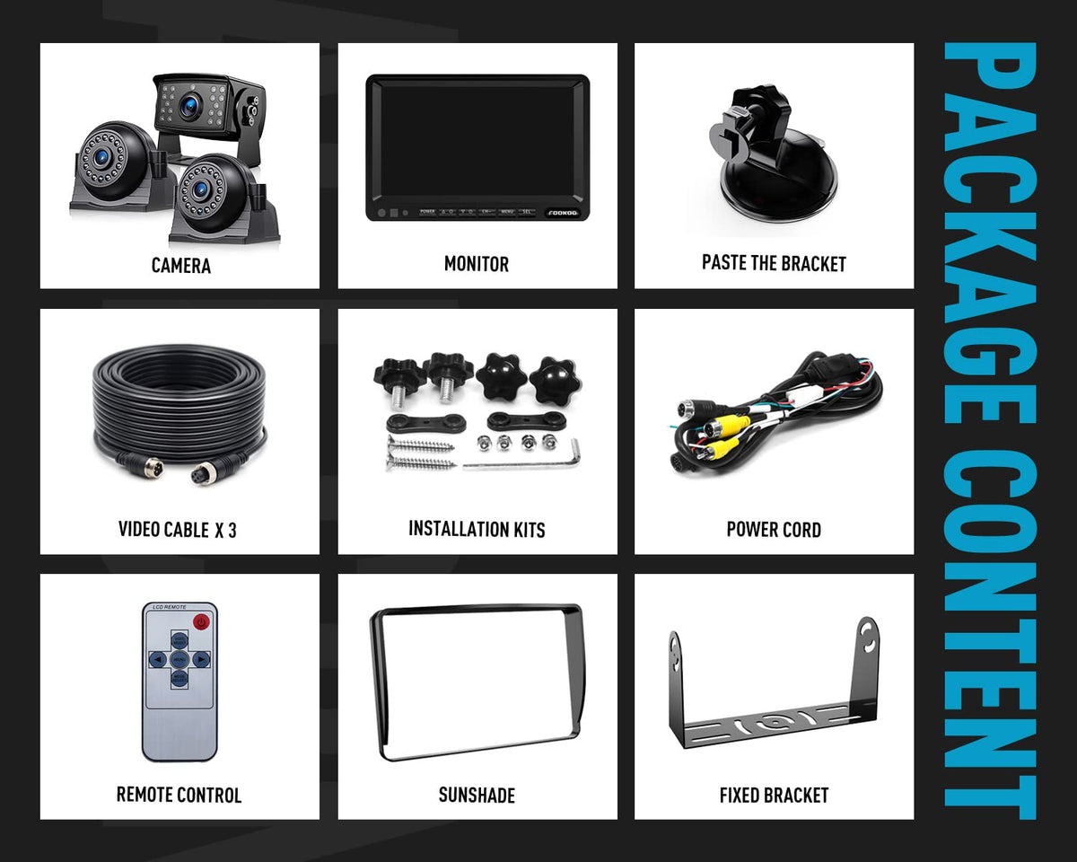 Fookoo DY703 wired system includes essential hardware for quick setup