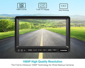 FOOKOO II IP69 waterproof backup camera delivers sharp color images in low light.
