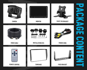 FOOKOO II wired monitor system installation is straightforward in trucks.
