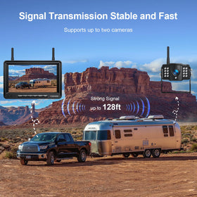 Fookoo camera mounted on RV rear demonstrating improved rear visibility and safer reversing