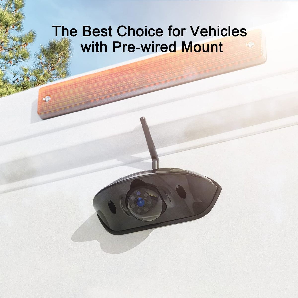 Fookoo night vision camera illuminates the area for safer backing