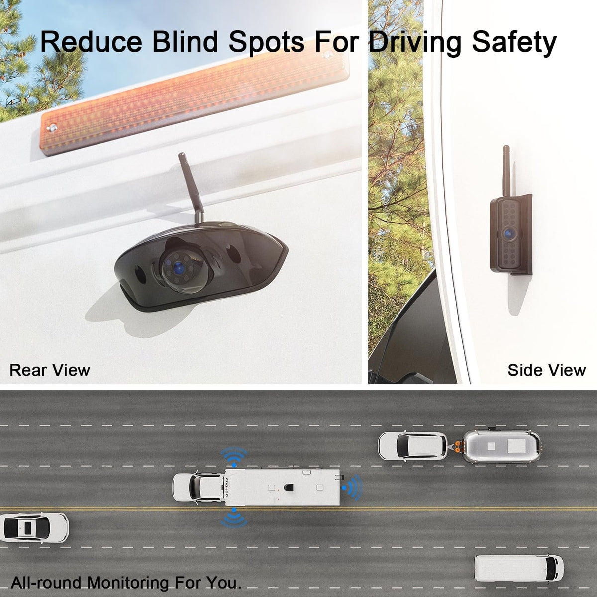 IP69 rear camera with night vision for confident back‑up viewing