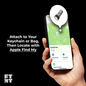 Discreet stealth design blends with a regular keychain.