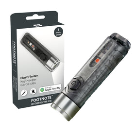 USB-C rechargeable battery for long Find My location and lighting.