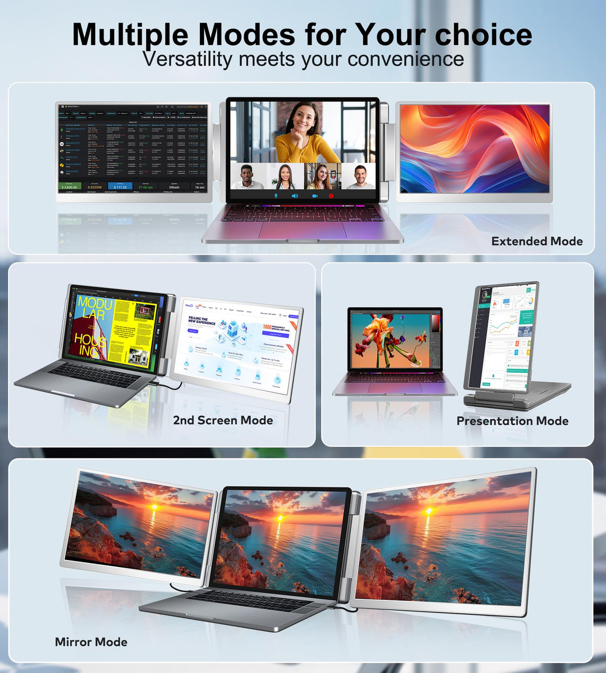 FOPO 16:10 aspect ratio increases horizontal workspace for multitasking