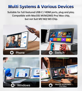 FOPO carrying-case-included keeps your portable monitor kit organized on the go.