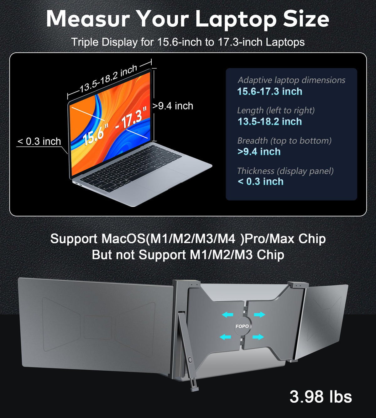 FOPO stable kickstand shows adjustable viewing angle