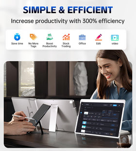 FOPO sturdy-stand supports stable triple displays during travel or desk work.