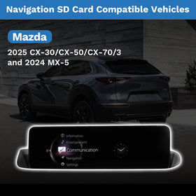 Forccord SD card being inserted into Mazda slot for easy installation