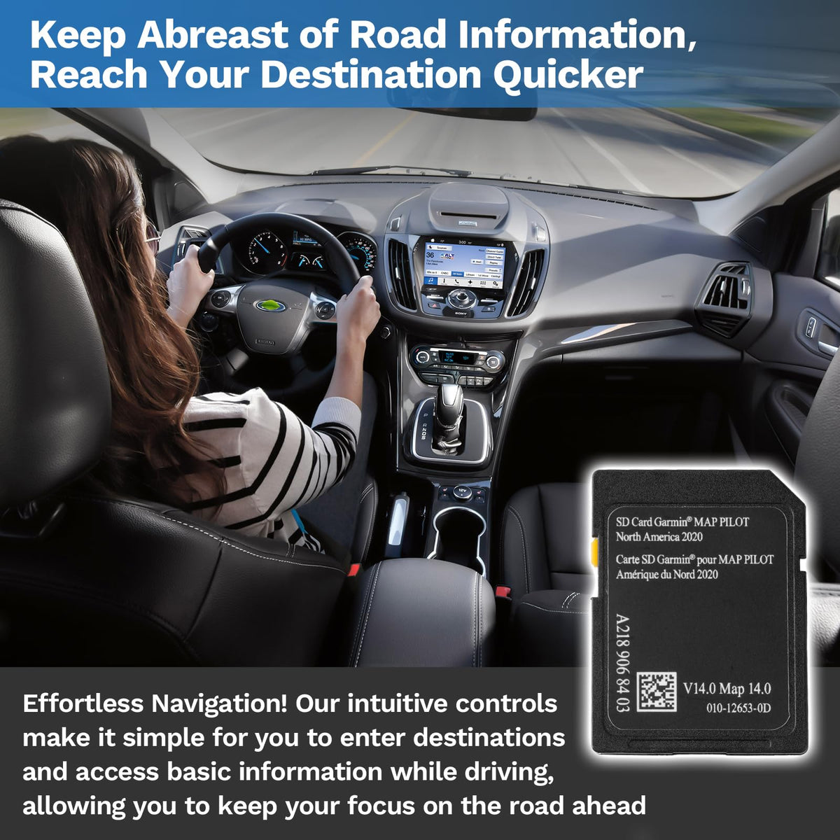 Forccord navigation SD card 32GB memory enables smooth map performance