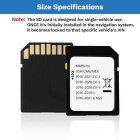 Forccord SD card covers USA, Canada, and Mexico for broader routes.