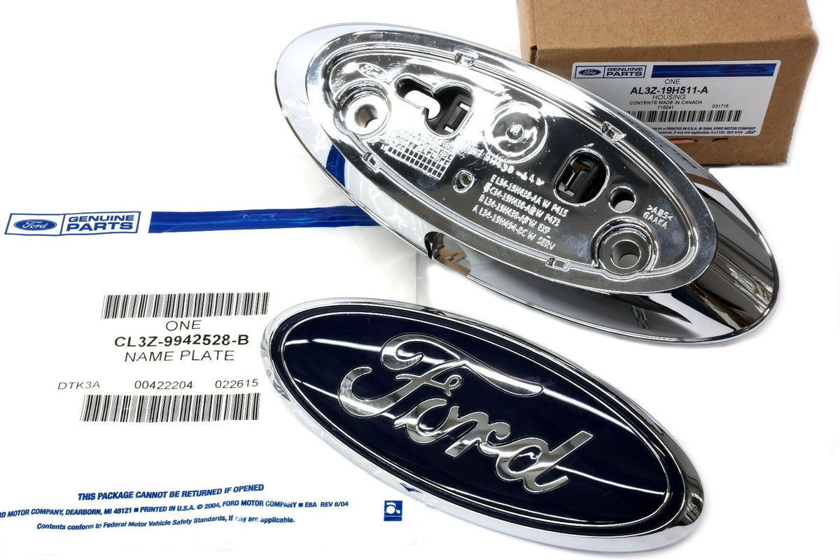 Ford front view of bezel showing clean factory fit and restored appearance