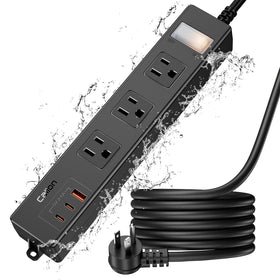 ForgeNest outdoor weatherproof power strip for safe outdoor outlet access.